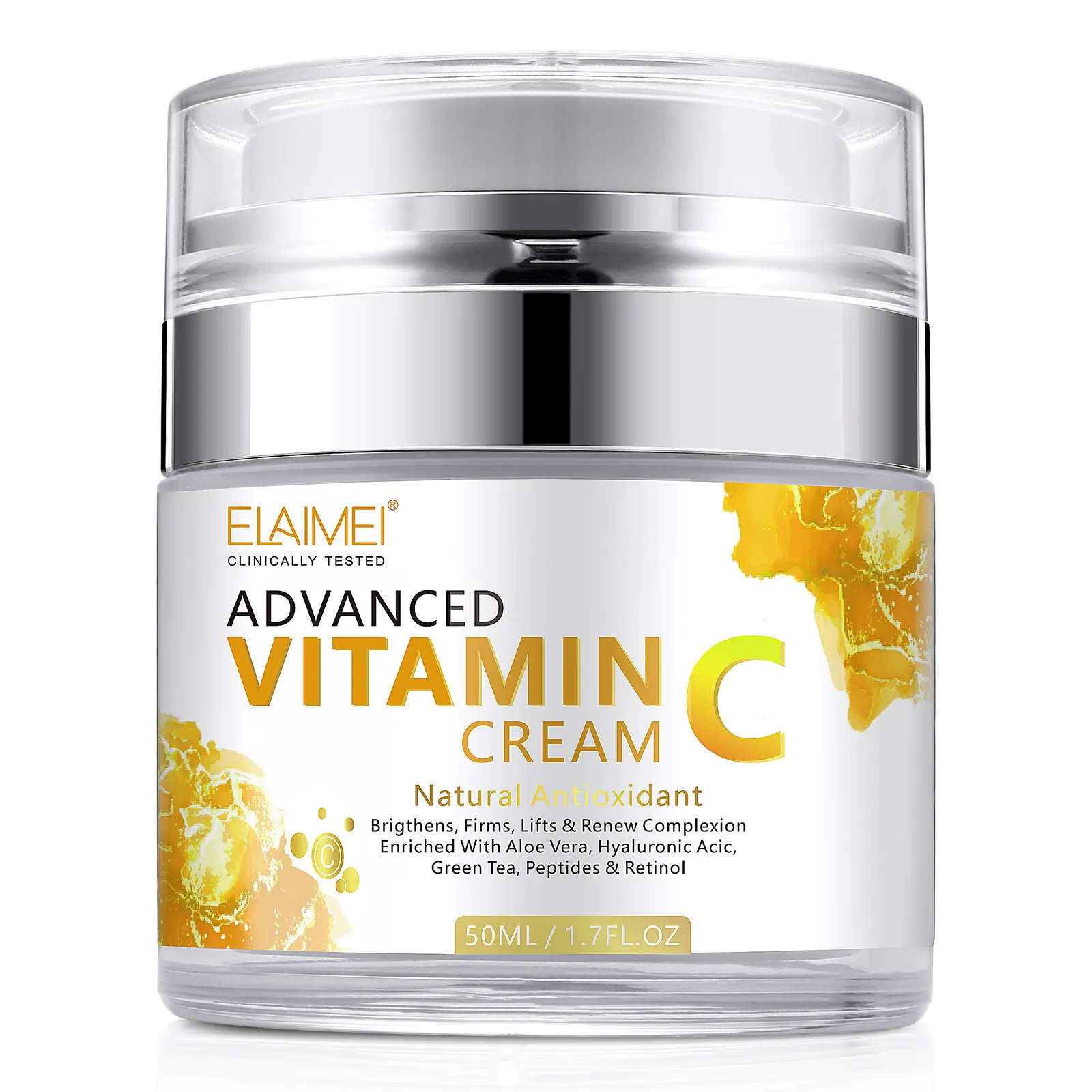 ELAIMEI-Crema de colágeno antienvejecimiento, crema de presión para reafirmar la piel, vitamina C