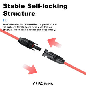 Горячая распродажа IP68 Водонепроницаемый 12AWG солнечный PV Удлинительный кабель адаптер Аксессуары для солнечной системы - Product Image 2