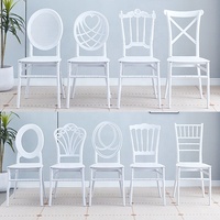 Chaises de banquet de luxe modernes en polypropylène blanc et or, en résine, pour événements de mariage et réceptions en Turquie