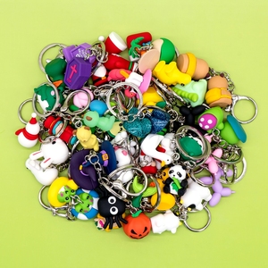 Wholesale Durable 3D PVC Rubber Key Chain Ring Cute Cartoon Holiday Animal Business Advertising Giveaways Keychain Key Charms