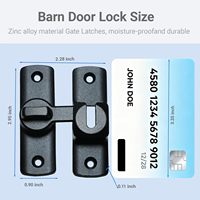 XDRD Serrure de porte coulissante améliorée en alliage d'aluminium, verrou coulissant à 90/180 degrés pour portails coulissants, armoires, fenêtres – Conception sécurisée