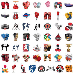 Pegatinas de Boxeo HOYO, 50 Piezas/Juego, Guantes de Boxeo, Golpe, KO, Potencia, Campeón, Cinturón, Calcomanías - Product Image 5