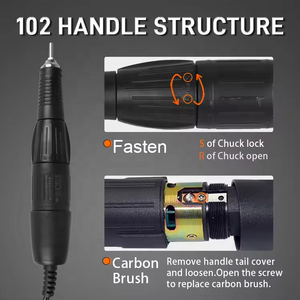 Micro motore 204 forte con 102L Handpiece 35000rpm trapano per unghie professionale trapano per unghie - Product Image 3