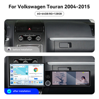ZWNAV Pantalla de 13.1"+12.3" para Volkswagen Touran 2004-2015, Unidad Principal Android 15 con Carplay, DSP, GPS, Radio Multimedia para Auto, Estéreo OEM