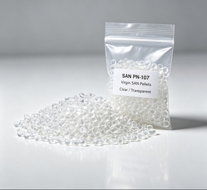 เม็ดพลาสติก SAN ชนิดใสพิเศษ PN‑107 ความแข็งแรงสูง สำหรับบรรจุภัณฑ์อาหาร บรรจุภัณฑ์เครื่องสำอาง และการฉีดขึ้นรูป - Product Image 1