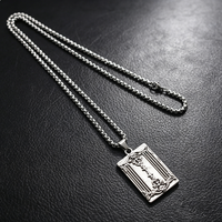 Collana con Ciondolo Teschio Vintage in Fusione a Caldo, Stile Poker, da Uomo, Rock Hip Hop, Miniatura, Catena per Maglione, Accessori Moda - Grande Offerta