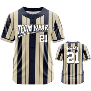 Maillot de baseball personnalisé respirant à boutons, style streetwear, sublimation, uni, coupe oversize, en polyester Zp25004 - Product Image 3