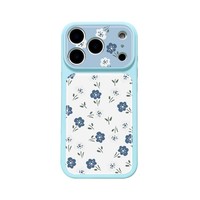 Nouvelle coque de téléphone pour filles, design brillant en verre, motif floral lys, pour iPhone 13 14 15 16 17 Pro Max, coque anti-rayures