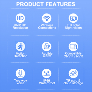 Ikevision Tuya thông minh 4k 8MP CCTV WIFI PTZ camera an ninh đầy màu sắc tầm nhìn ban đêm 2.8mm ống kính Kích thước nhỏ không thấm nước Mạng <span class=keywords><strong>IPC</strong></span> - Product Image 4