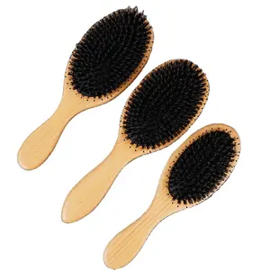 Fornitore di fabbrica OEM regali personalizzati spazzola per capelli in bambù per massaggio rimuovere le tossine del corpo stoccaggio Logo personalizzato