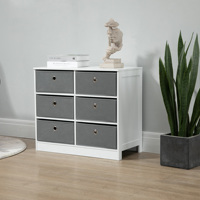Commode de rangement avec 6 tiroirs pour chambre à coucher, armoire en tissu
