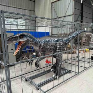 Raptor grandeur nature réaliste de dinosaure animatronique pour parc d'attractions et parc animalier - Product Image 2