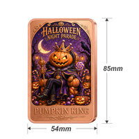 Barre de cuivre pur .999 de 5 oz, design artistique « Pumpkin King », souvenir de collection pour Halloween, destinée aux grossistes, aux magasins de cadeaux et aux détaillants de produits pour fêtes