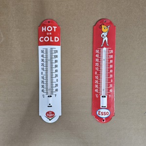 Panneaux en émail et porcelaine, design dessin animé Thermomètre <span class=keywords><strong>ESSO</strong></span>, pour essence, pneus de voiture, camion, huile, service automobile, vente en gros - Product Image 6