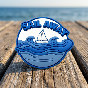 Patch personnalisé en silicone souple en relief 3D à coudre, forme ronde, pour chapeaux – Article personnalisable en gros - Product Image 6