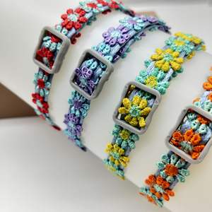 Rarewe Pets Products Hand gewebte Halskette mit besticktem Kragen Benutzer definiertes Logo Verstellbares <span class=keywords><strong>Breakaway</strong></span> Pet Bell Collar für Katzen Kleine Hunde - Product Image 5