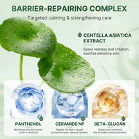 Crème réparatrice de barrière à la céramide et à la Centella Asiatica ODM pour peaux sensibles, hydratant apaisant, crème pour le visage non irritante contre les rougeurs
