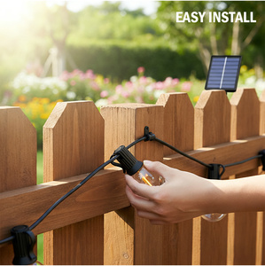 Guirlande lumineuse LED étanche IP44 toutes saisons G40 solaire pour extérieur, jardin, patio - Product Image 5