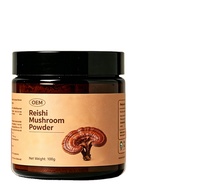 Poudre soluble de champignon Reishi pur naturel d'usine OEM, polysaccharides de Ganoderma, stimule le système immunitaire, favorise le sommeil, antioxydant