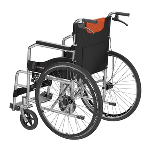 Sedia a Rotelle Manuale 24 Pollici con Pneumatici Solidi e Doppi Freni, Telaio in Lega di Alluminio, Sedile Comfort in Oxford per Anziani e Disabili - Product Image 4