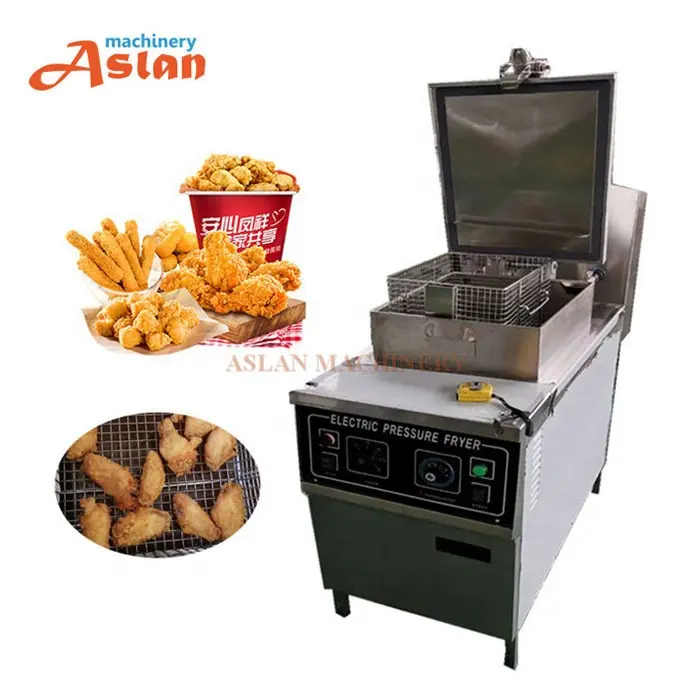 Comida rápida pollo freidora/pollo frito coreano buggets máquina freidora/freidora a presión de chips de patata máquina de freír