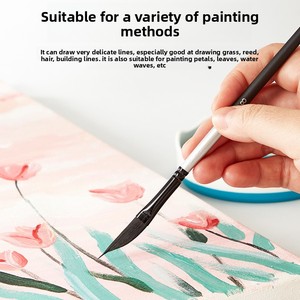 Set di <span class=keywords><strong>pennelli</strong></span> <span class=keywords><strong>sintetici</strong></span> <span class=keywords><strong>per</strong></span> capelli <span class=keywords><strong>per</strong></span> artista professionista 4 pezzi a forma di pugnale nero <span class=keywords><strong>per</strong></span> <span class=keywords><strong>pennelli</strong></span> <span class=keywords><strong>per</strong></span> pittura a olio Premium in acrilico - Product Image 3