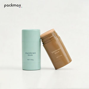 Refillable PP Twist-Up Deodorant <b>Stick</b> 50g-Round Solid <b>Perfume</b> Packaging, Empty Cosmetic Container - Product Image 3
