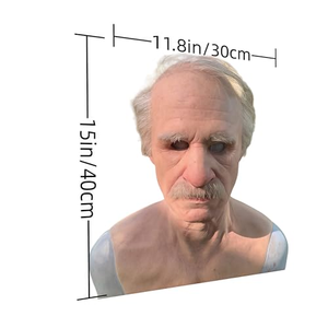 Accessoires de déguisement réalistes pour adultes, fête d'Halloween, mascarade, vieil homme chauve Heisenberg, latex, Breaking Bad, blanc, en silicone - Product Image 2