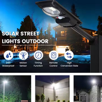 Farola Solar de 100W, Impermeable, con Control Óptico, para Exteriores, para Carreteras, Lámpara Solar para Exteriores