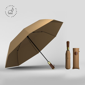 Cadeaux d'affaires <span class=keywords><strong>de</strong></span> marque moderne <span class=keywords><strong>haut</strong></span> <span class=keywords><strong>de</strong></span> <span class=keywords><strong>gamme</strong></span> <span class=keywords><strong>Parapluie</strong></span> pliant entièrement automatique Poignée en bois <span class=keywords><strong>de</strong></span> couleur unie <span class=keywords><strong>Parapluie</strong></span> <span class=keywords><strong>de</strong></span> qualité supérieure - Product Image 6