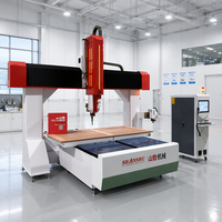 Centre d'usinage CNC 5 axes ATC pour le bois, les moules de bateaux, l'aérospatiale, les pales éoliennes, la découpe et la gravure de mousse EPS