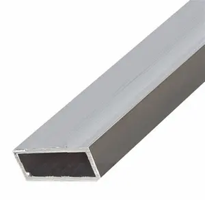 Extrusora de corte 6063 T6 Tubo retangular de alumínio preço 6061 Tubo quadrado de alumínio retangular Fabricante e Fornecedor