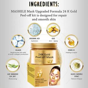 Masque peel-off au collagène 24 carats pour le visage, soin de la peau, nettoyage en profondeur, élimination des points noirs, best-seller - Product Image 3