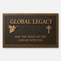 Plaque commémorative personnalisée en acrylique, alliage d'aluminium, acier inoxydable, taille personnalisée, marque YXM