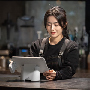 Compteur de tablette Pos <span class=keywords><strong>Support</strong></span> de tablette Ipad <span class=keywords><strong>Support</strong></span> de paiement Pos réglable <span class=keywords><strong>Fixe</strong></span> Universel Flexible pour la vente au détail - Product Image 6