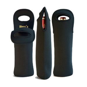 Cheap Custom Logo Printed 750Ml Single Tote Wine Carrier Sleeve Cooler Bag Insulated Thermal Neoprene Wine Bottle Bag - Product Image 3