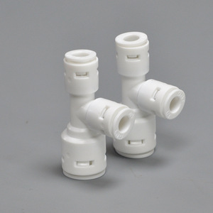 Conector de 3 vías para purificador de agua, 1 entrada, POM de grado alimenticio, conexión rápida para accesorios de sistemas de ósmosis inversa - Product Image 1