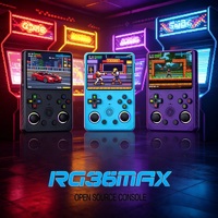 Console de jeu portable rétro originale à double mémoire DDR RG36MAX Arkos 2.0, écran 3,5 pouces RK3326, meilleure console de jeu Linux R36S