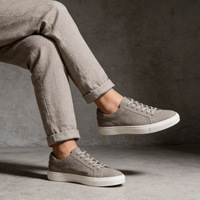 Chaussures de sport décontractées pour hommes en cuir de vachette de haute qualité, cuir véritable de première qualité, amortissantes, pour la course à pied, le skateboard et la marche