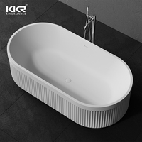 Baignoire autoportante en fausse pierre, baignoire moderne, prix solide, grande baignoire grise, noire, blanche