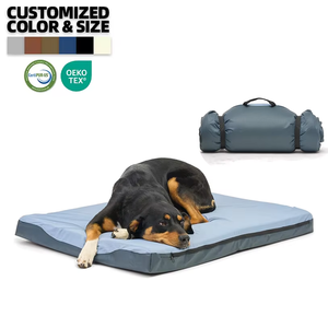 Cama de perro de camping personalizada al por mayor de alta calidad impermeable resistente a la suciedad y al agua camas de espuma de memoria de lujo para perros al aire libre - Product Image 1