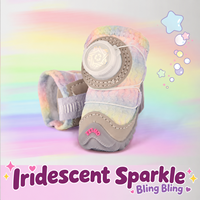 Bottes irisées pour animaux de compagnie avec sangle réglable, bordure réfléchissante et semelle en caoutchouc pour protéger les pattes
