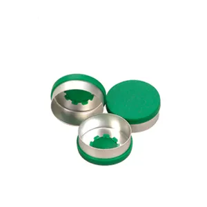 Factory direct quick delivery 20mm green color aluminium flip seal cap for vaccine tubular bottles