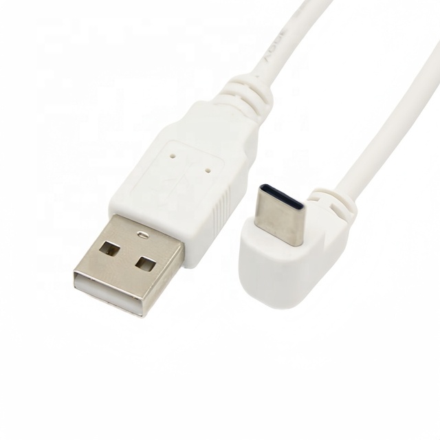 4 Pin up Down Angled 90 Degree to Usb USB C Cable Right Angle 90 Type-c Male to 90 Degree Usb 2.0 Male