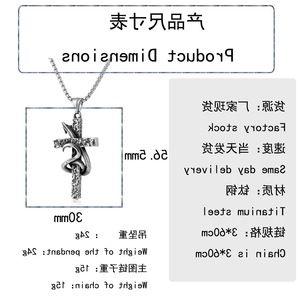 Yunnique – collier avec pendentif croix Cobra en acier inoxydable pour hommes, bijoux de mode de Style Punk rétro - Product Image 2