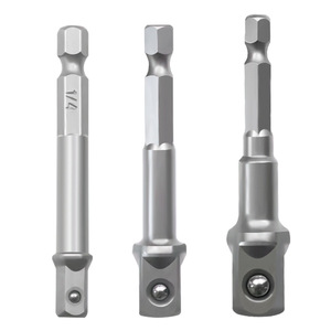 Fuxin Hexagonal To Square <b>Extension</b> Sleeve Drill Connector 6.35mm For Electric Wrench <b>Socket</b> Adapter - Product Image 2
