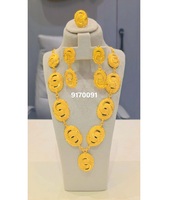 AWAIS HOUSE Charming 4-Piece 6 Gram Gold Plated <strong>Diamond</strong> <strong>Jewelry</strong> <strong>Set</strong> Women Handmade Delicate Chain Engagement Wedding Anniversary