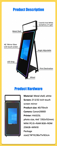 Magic Mirror Photo Booth With Camera And Printer <strong>Touch</strong> Screen Selfie Photo Booth Mirror <strong>Machine</strong> Kiosk Photo Mirror Booth Cabin - Product Image 3