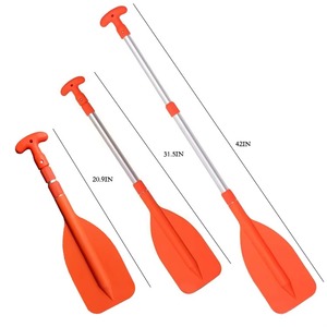 Pagaie de kayak <span class=keywords><strong>gonflable</strong></span> télescopique pliable Ican en aluminium, réglable de 53 à 106,5 cm, lame de 36 cm x 16 cm - Product Image 6