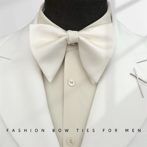 Noeuds papillon haut de gamme en polyester pour homme, grande taille, pour costume de marié, chemise, style coréen, élégant et stylé, en forme de bourgeon - Product Image 3